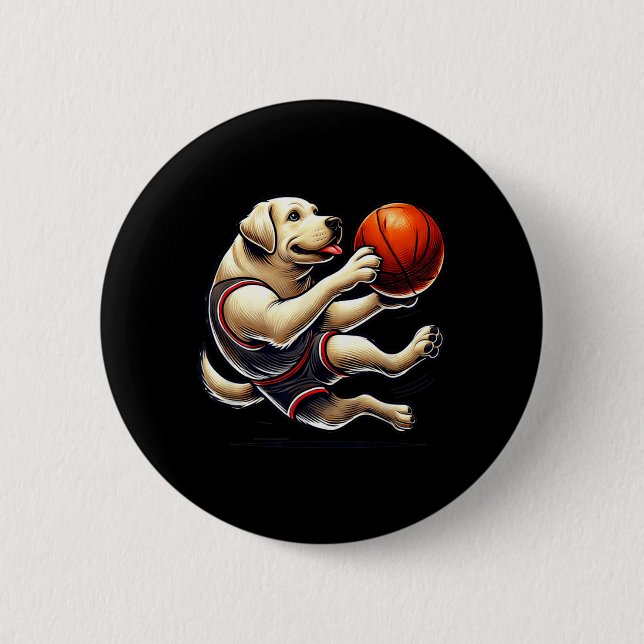 Labrador Retriever skjuter baseboll Knapp (Framsida)