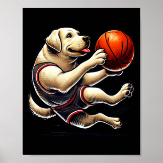 Labrador Retriever Skjuter Baseboll Poster