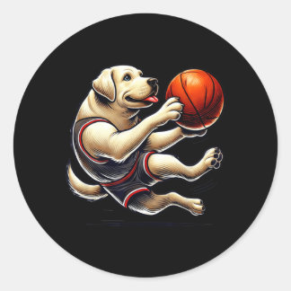 Labrador Retriever skjuter baseboll Runt Klistermärke