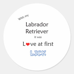 Labrador Retriever Slickar design Runt Klistermärke