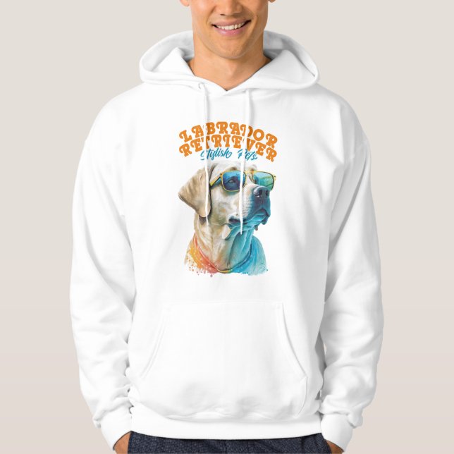 Labrador Retriever Snyggt Pets Hoodie (Framsida)