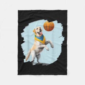 Labrador Retriever som spelar baseboll rolig hund Fleecefilt