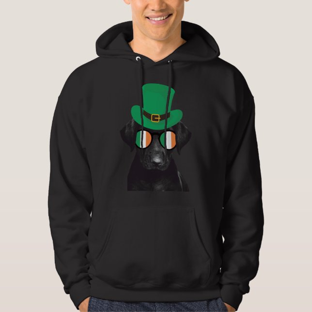 Labrador Retriever St Patrick S Day for Hund Hoodie (Framsida)
