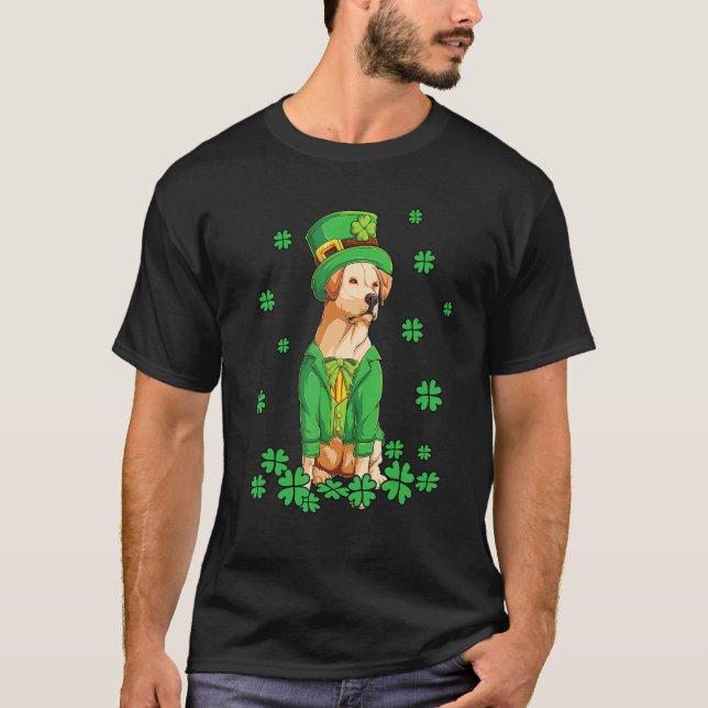 Labrador Retriever St patrick's day Shamrock Hund  T Shirt (Framsida)