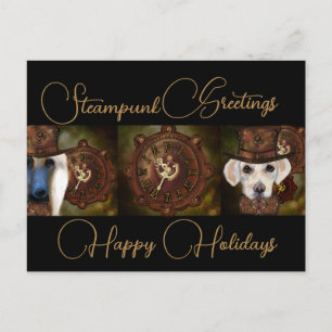 Labrador Retriever Steampunk Helg Vykort