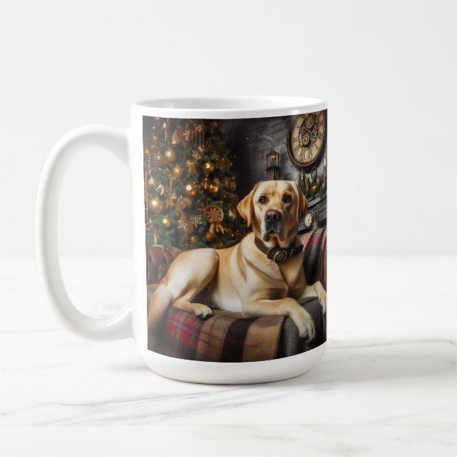 Labrador Retriever SteamPunk jul Mugg Kopp (Vänster)