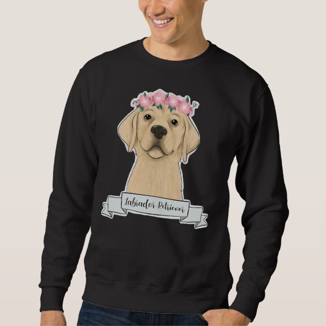 Labrador Retriever Sticker Lång Ärmad Tröja (Framsida)