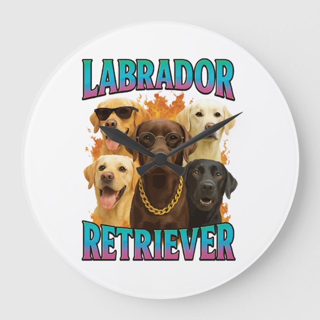 Labrador Retriever  Stor Klocka (Framsida)
