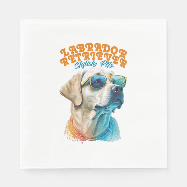 Labrador Retriever Styliga Husdjur Pappersservett (Framsidan)