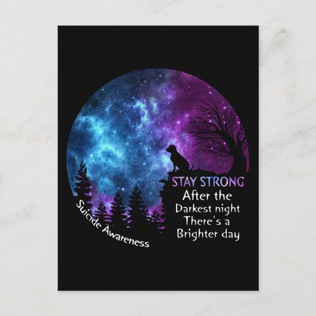 Labrador Retriever Suicide Awareness Djurälskare F Vykort (Framsida)