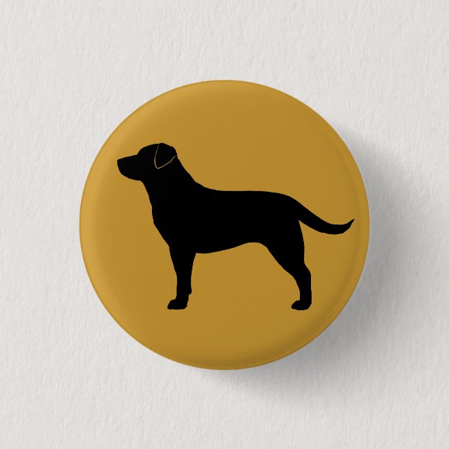 Labrador Retriever (Svart) Knapp (Framsida)