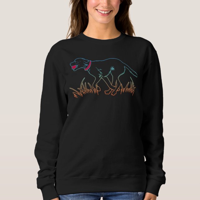 Labrador Retriever Svart lab Fetch Tee (Framsida)