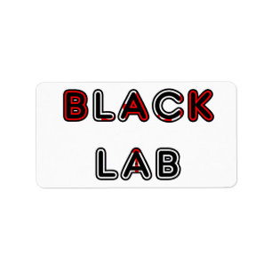 Labrador Retriever Svart Lab Flagga I Namn Adressetikett