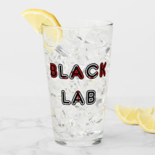 Labrador Retriever Svart Lab Flagga I Namn Glaskopp