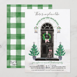 Labrador Retriever Svart lab Julfest Inbjudningar