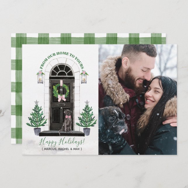 Labrador Retriever Svart Lab julkort Inbjudningar (Fram/baksida)