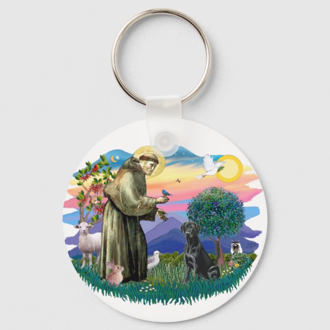 Labrador Retriever (svart) Nyckelring (Framsida)