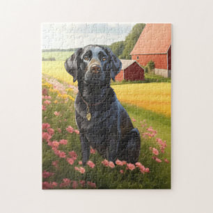 Labrador Retriever Svart Pussel
