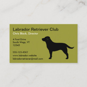 Labrador Retriever (Svart) Visitkort