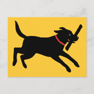 Labrador Retriever (svart) Vykort