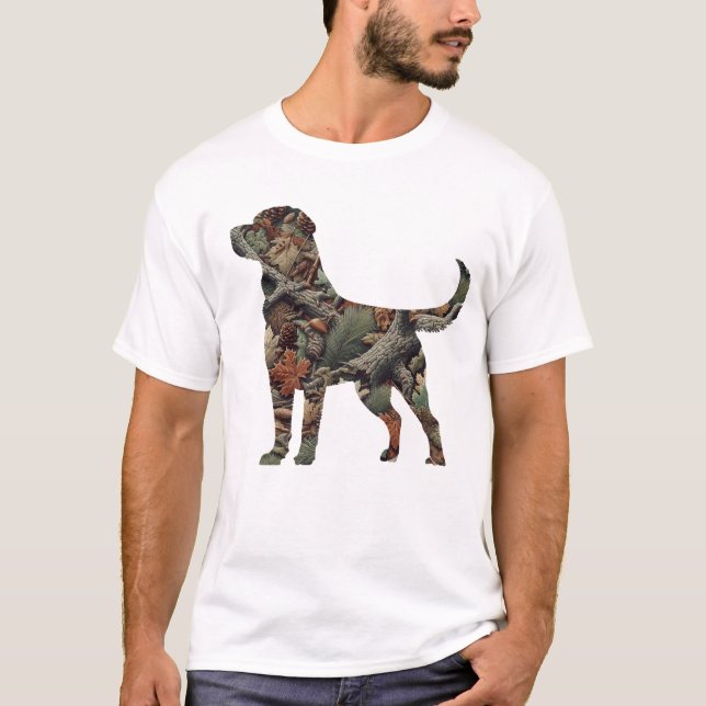 Labrador Retriever T-Shirt med Camo (Framsida)