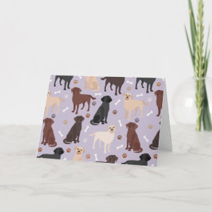 Labrador Retriever Tass och Bones Card Kort