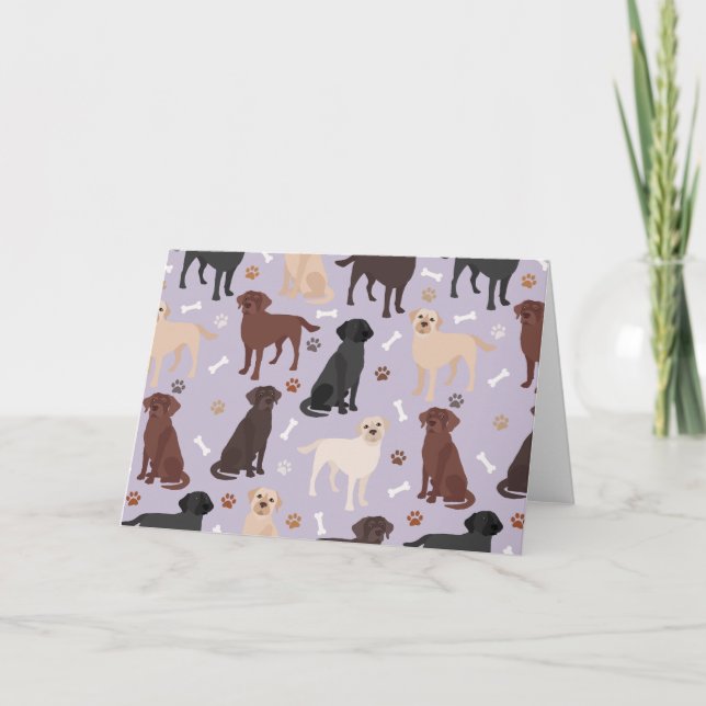 Labrador Retriever Tass och Bones Card Kort (Framsida)