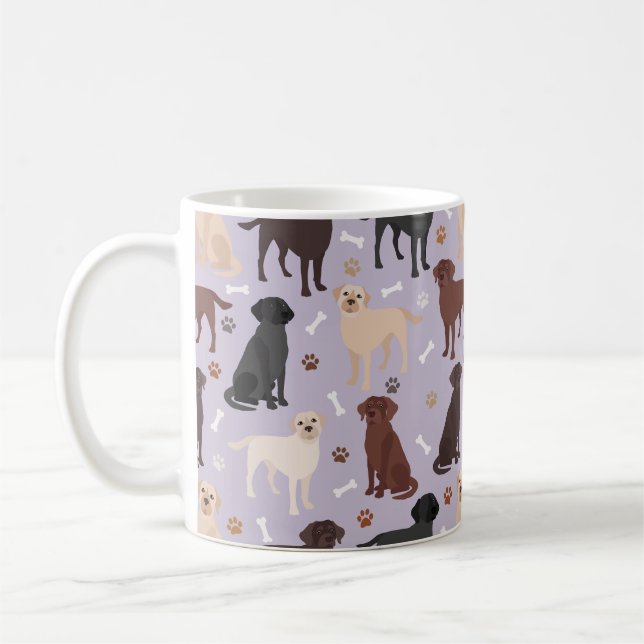 Labrador Retriever Tass och Bones Coffee Mugg (Vänster)