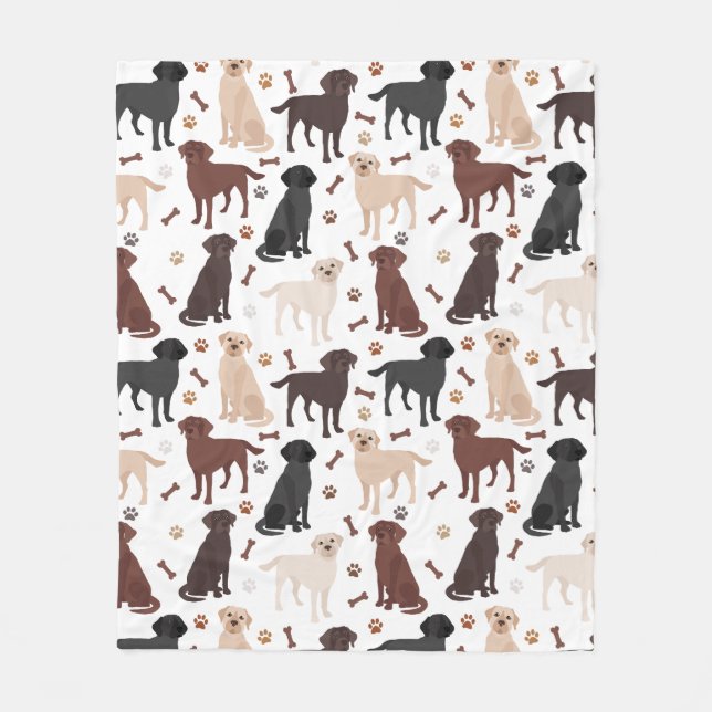 Labrador Retriever Tass och Bones Fleece Blanket (Framsidan)