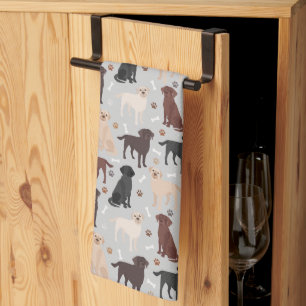 Labrador Retriever Tass och Bones Kitchen Towel Kökshandduk
