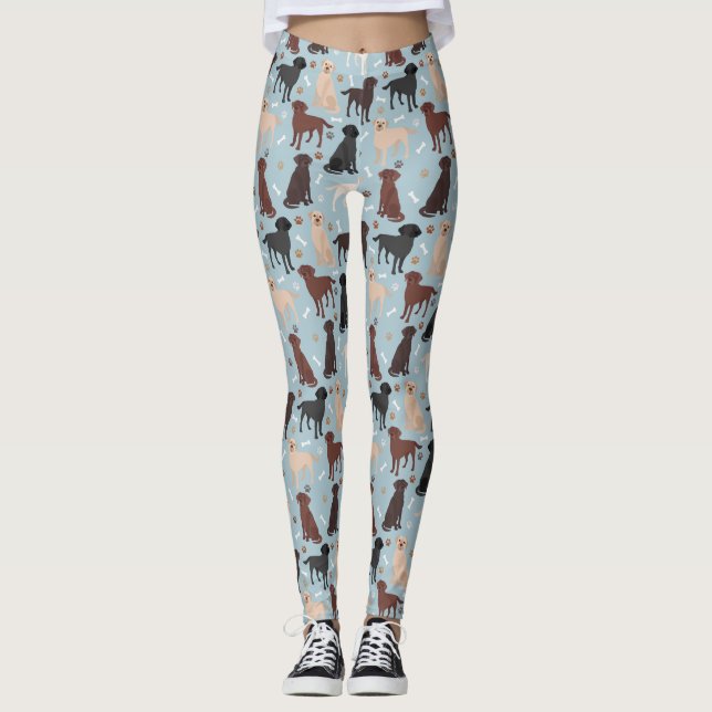 Labrador Retriever Tass och Bones Leggings (Framsida)