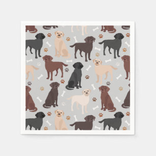 Labrador Retriever Tass och Bones Napkins Pappersservett