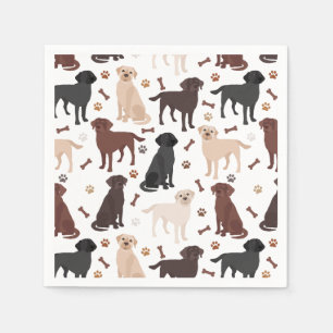 Labrador Retriever Tass och Bones Pappersservett