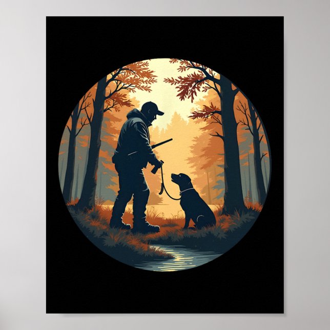 Labrador Retriever Tee Anka Hunting Forest i Turki Poster (Framsidan)