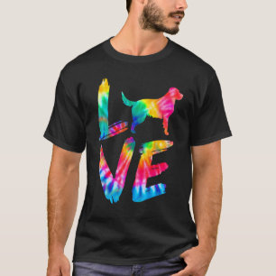 Labrador Retriever Tie Dye Kärlek Hund Mamma Pappa T Shirt