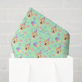 Labrador Retriever Tissue Paper in Green
