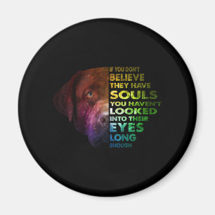Labrador Retriever tittade in i deras Öga Hund äls Magnet