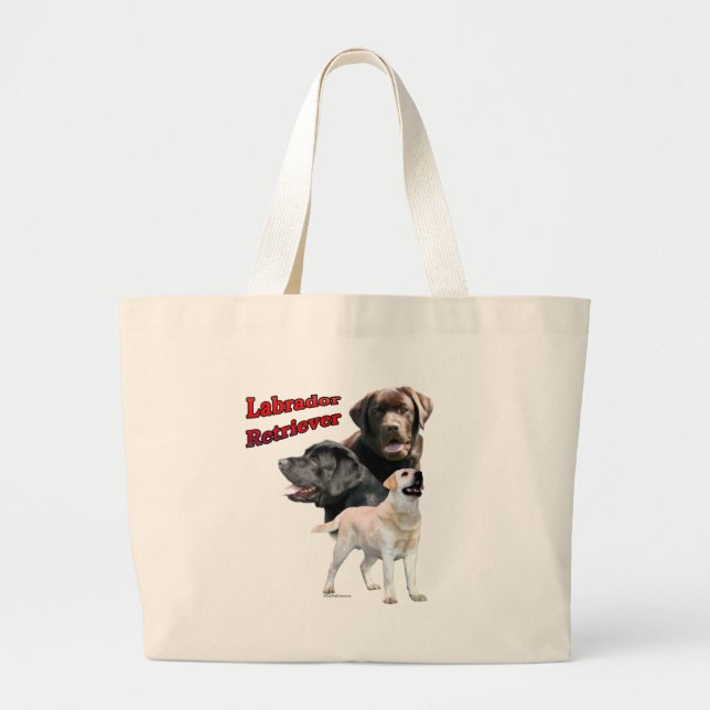 Labrador Retriever Trio 2 Jumbo Tygkasse (Framsidan)