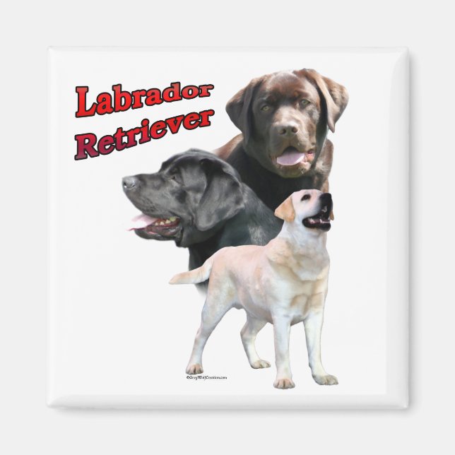 Labrador Retriever Trio 2 - Magnet (Framsidan)