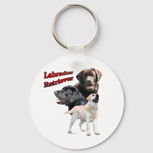 Labrador Retriever Trio 2 - Nyckelkedja Nyckelring (Framsida)