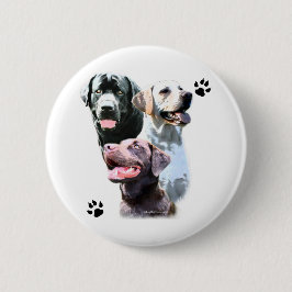 Labrador Retriever Trio - Button Knapp