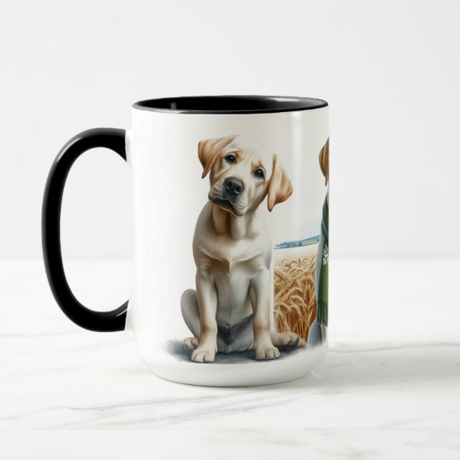 Labrador Retriever Trio Julkaffekopp Mugg (Vänster)