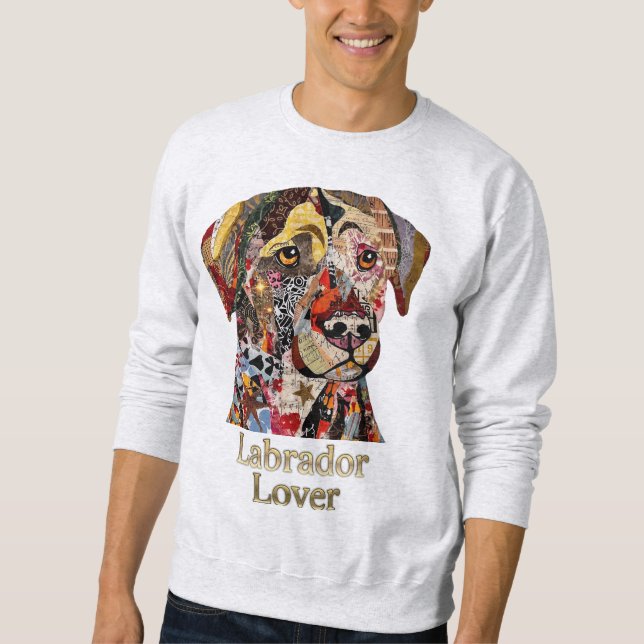 Labrador Retriever-tröja Lång Ärmad Tröja (Framsida)