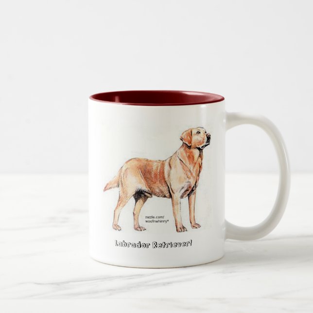 Labrador Retriever Två-Tonad Mugg (Höger)