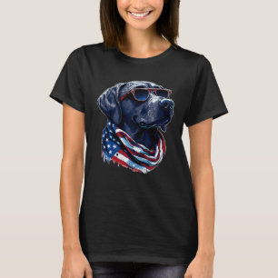 Labrador Retriever USA Flag Hund Hund 4:e Juli T Shirt