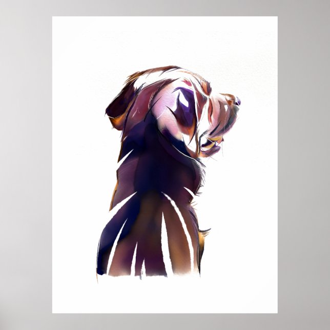 Labrador Retriever Väggkonst Affisch  Hundälskare  (Framsidan)