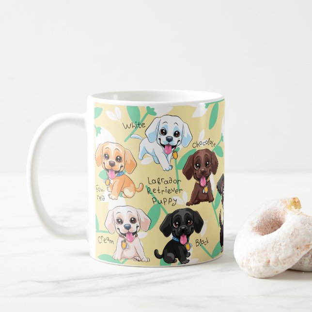 labrador retriever-valp kaffemugg (Med munk)