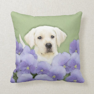 Labrador Retriever Valp-målning Originalt Hundkons Kudde
