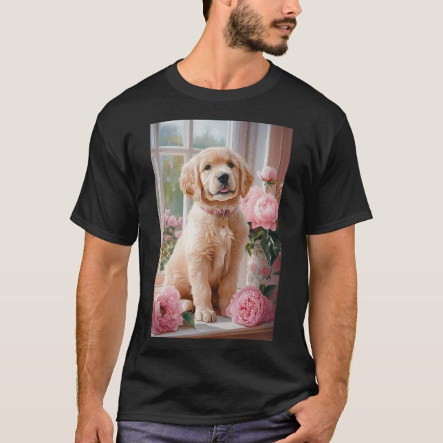 Labrador Retriever-valp på stranden T Shirt (Framsida)