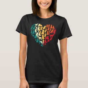 Labrador Retriever Vintage Heart Hundar Enthusiast T Shirt